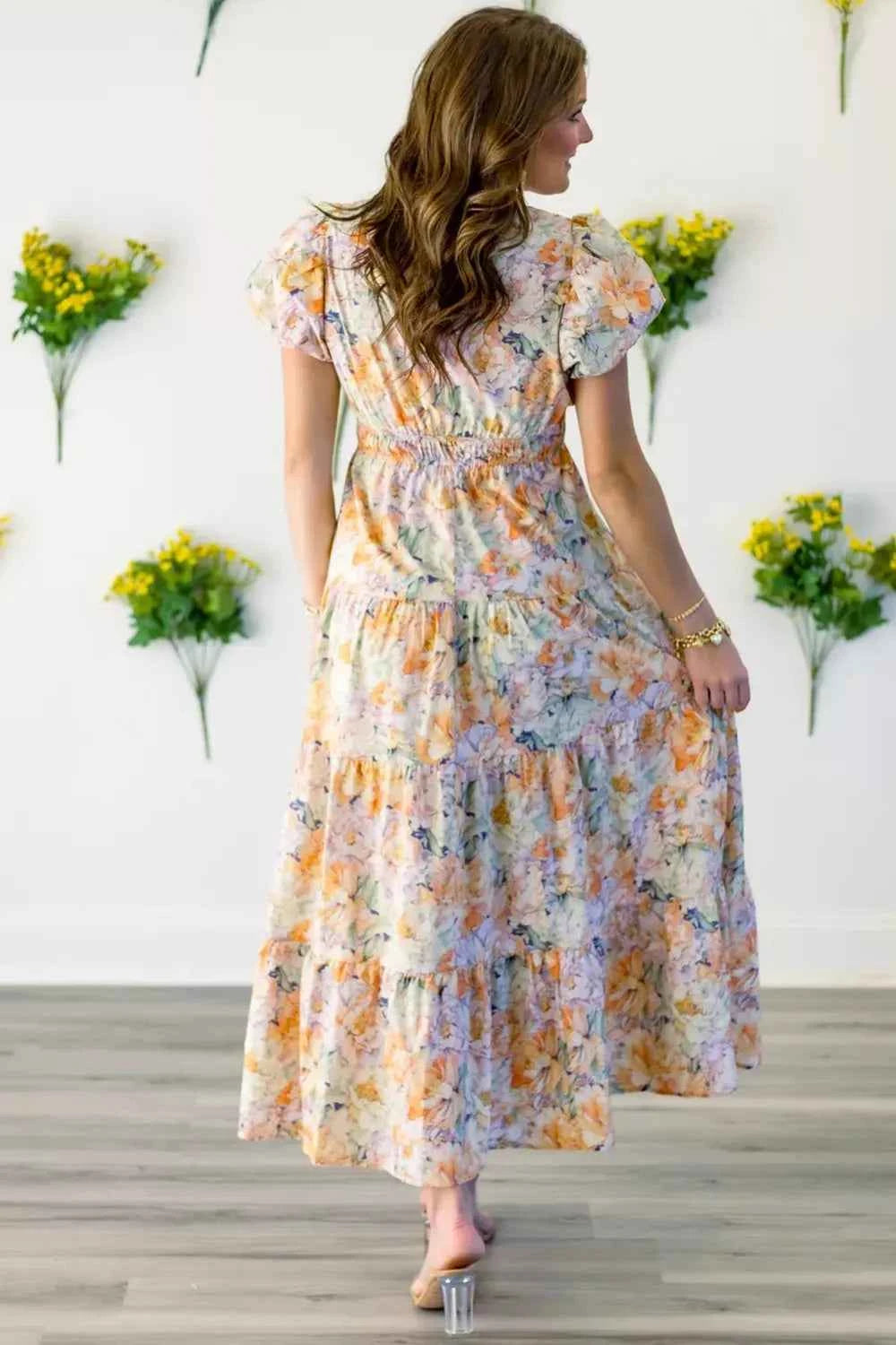 Floral smocked maxi dress — additional view 2
