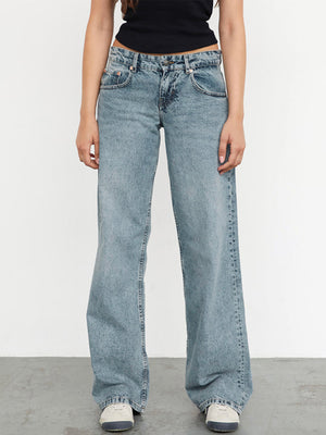 Light Blue classic straight-leg jeans for women, image 11