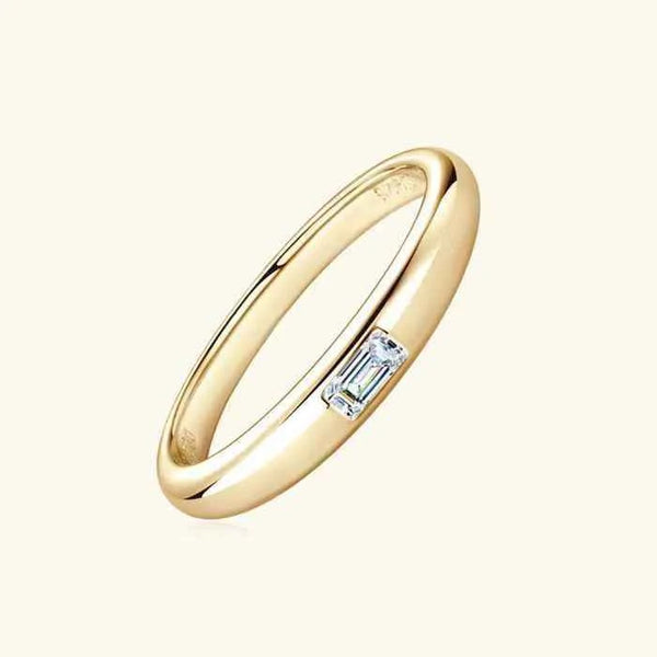 silver-plated alloy cubic zirconia ring — additional view 3