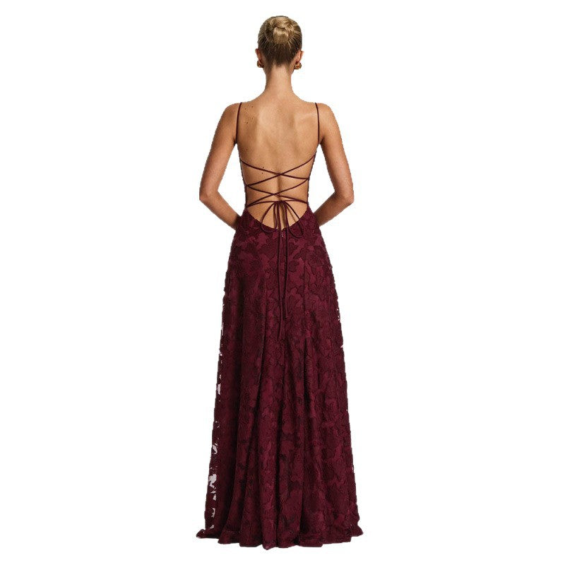 Lace backless evening dress — additional view 5