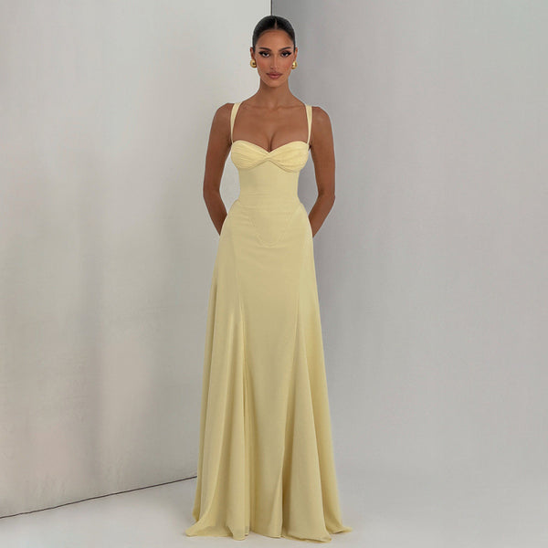 Pleated Off-Shoulder Evening Gown view 3