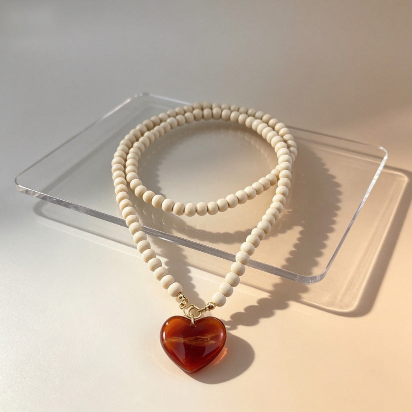 Product detail photo of Wooden Bead Pendant Necklace