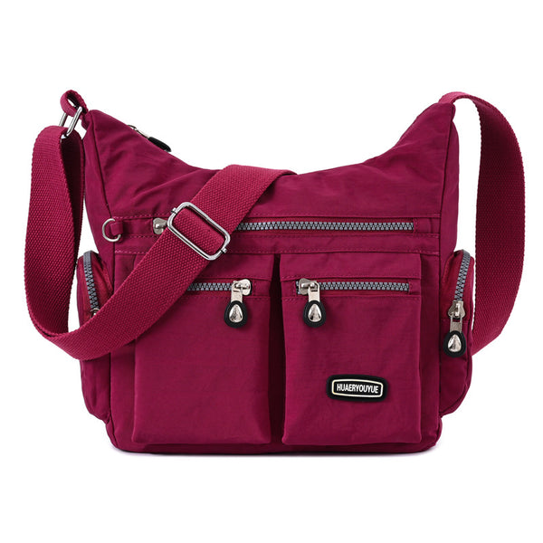 Water-Resistant Nylon Crossbody Bag for Women - Multi-Pocket Shoulder Bag, product view 13
