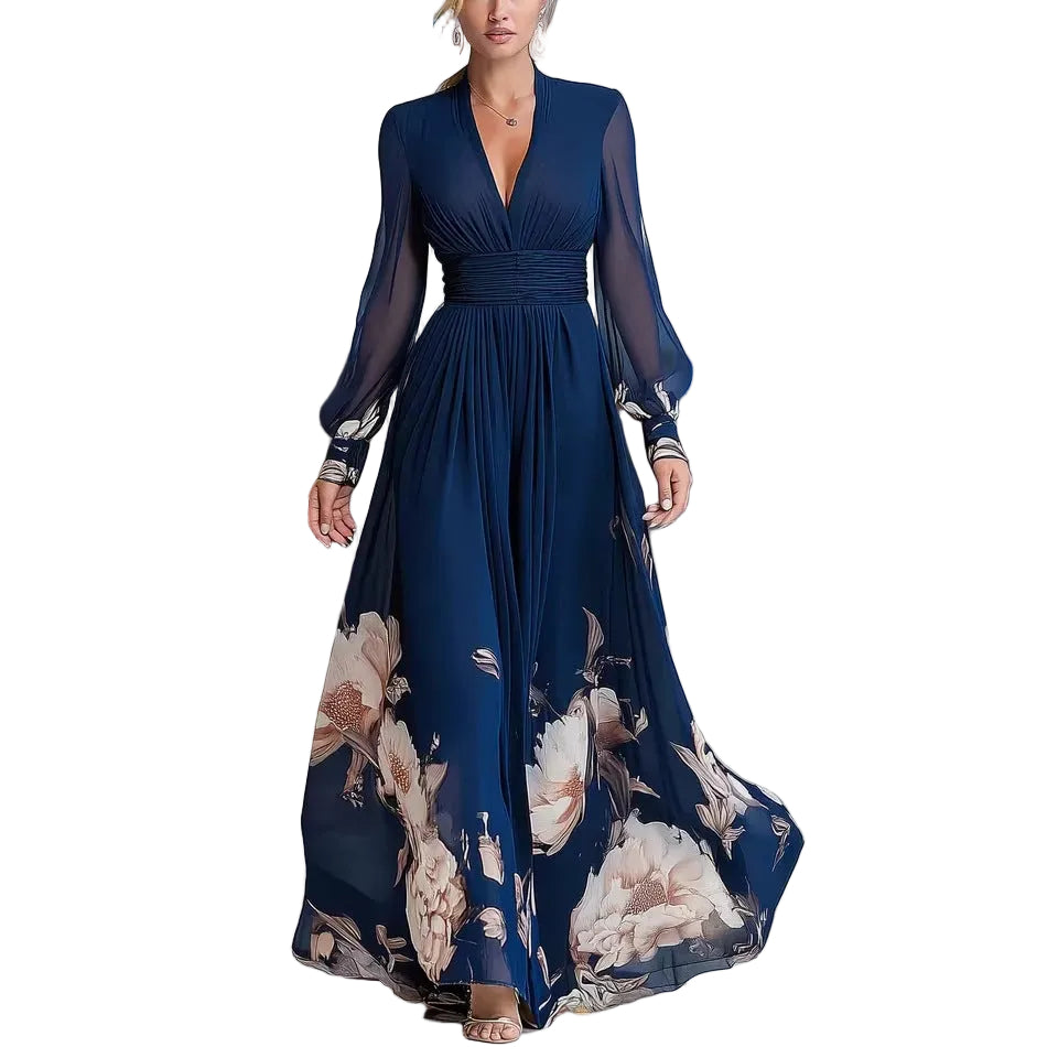 Women's Mesh-Sleeve Maxi Dress product image