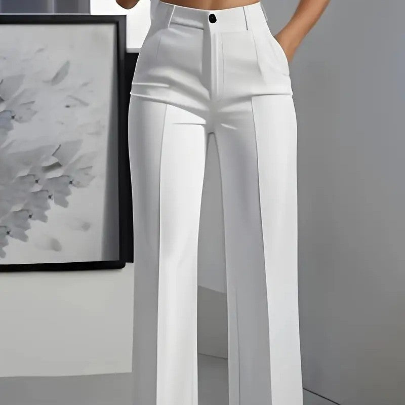 White minimalist polyester pants product image