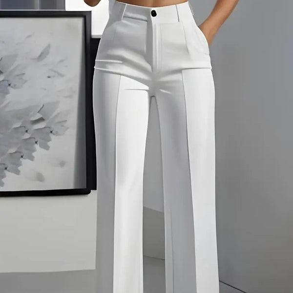 White minimalist polyester pants product image