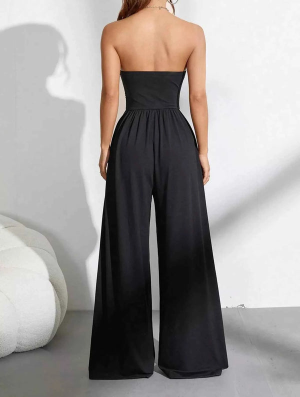 Strapless wide leg jumpsuit — additional view 6