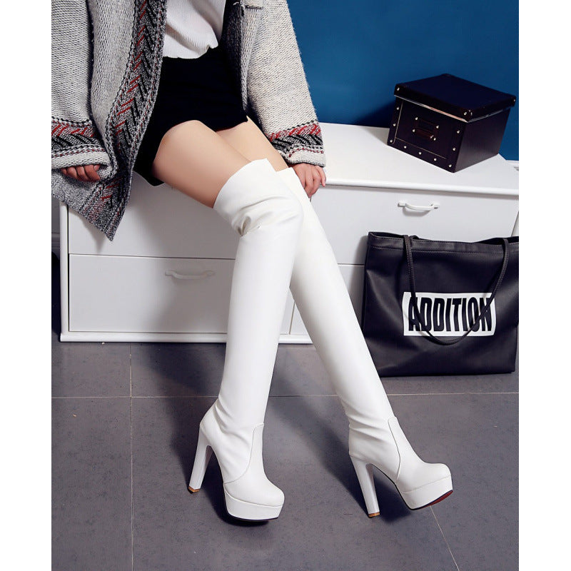 Over-the-knee block heel boot product image