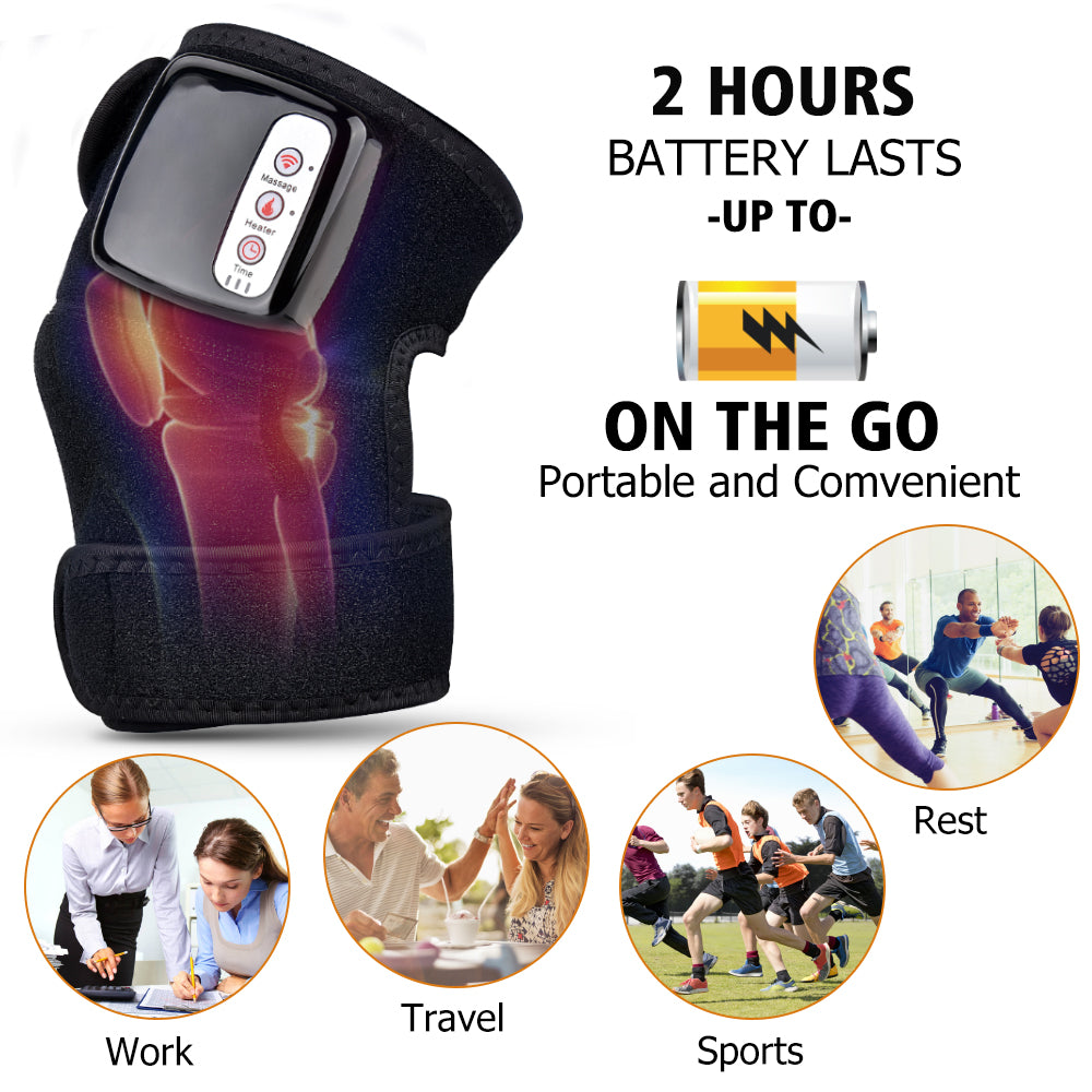Heated Vibration Massager Wrap - Knee, Elbow & Shoulder, side product view