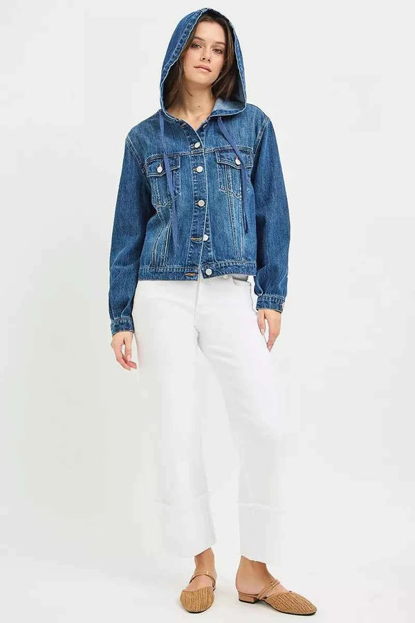 Denim jacket with hoodie — additional view 5