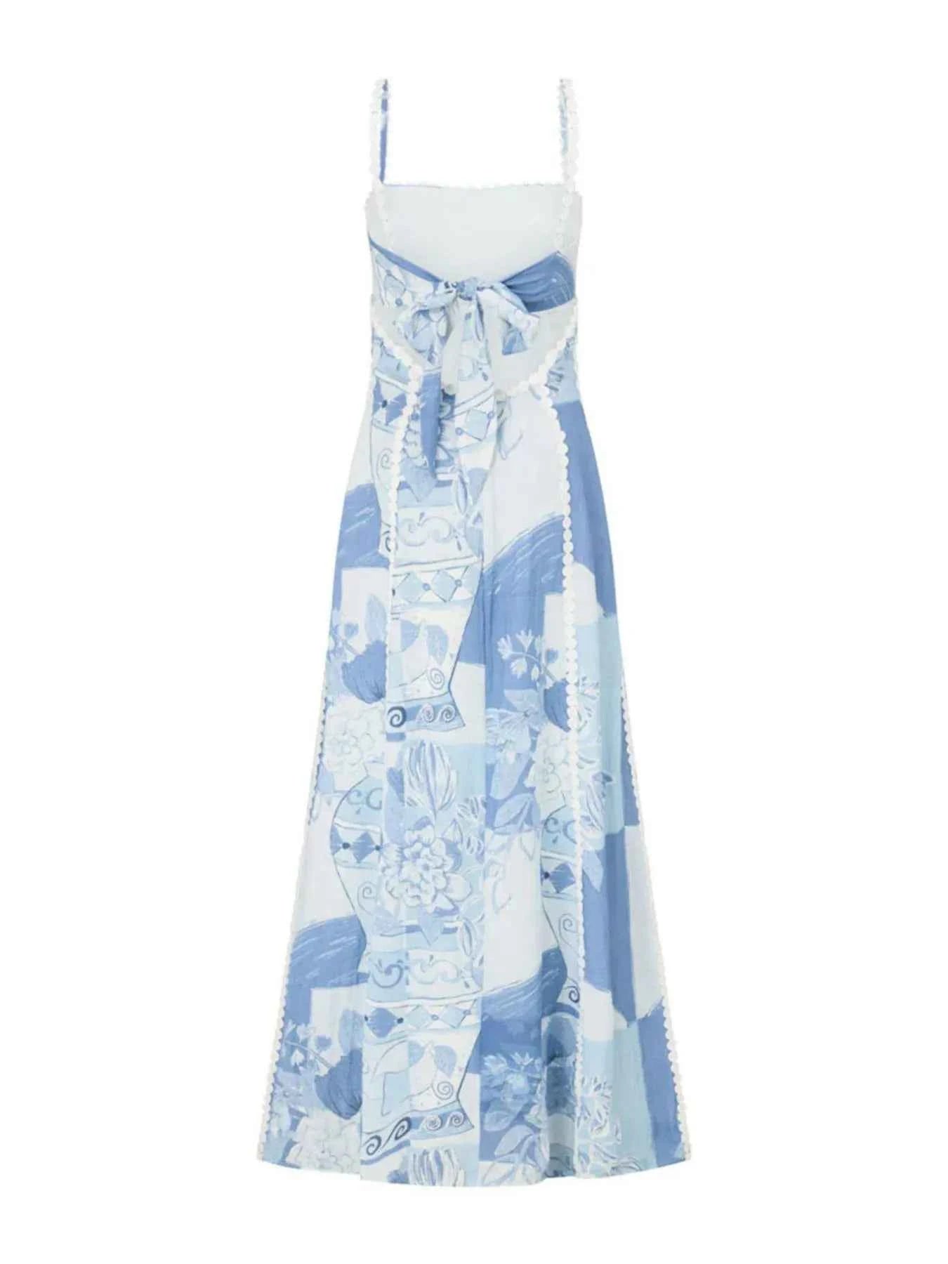 Printed square neck cami maxi dress — additional view 5