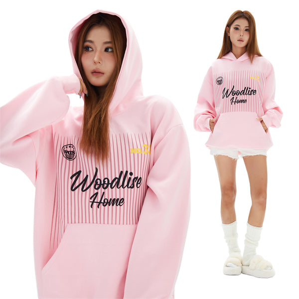 Women's Letter Print Pullover Hoodie-Splashis, alternate view 1