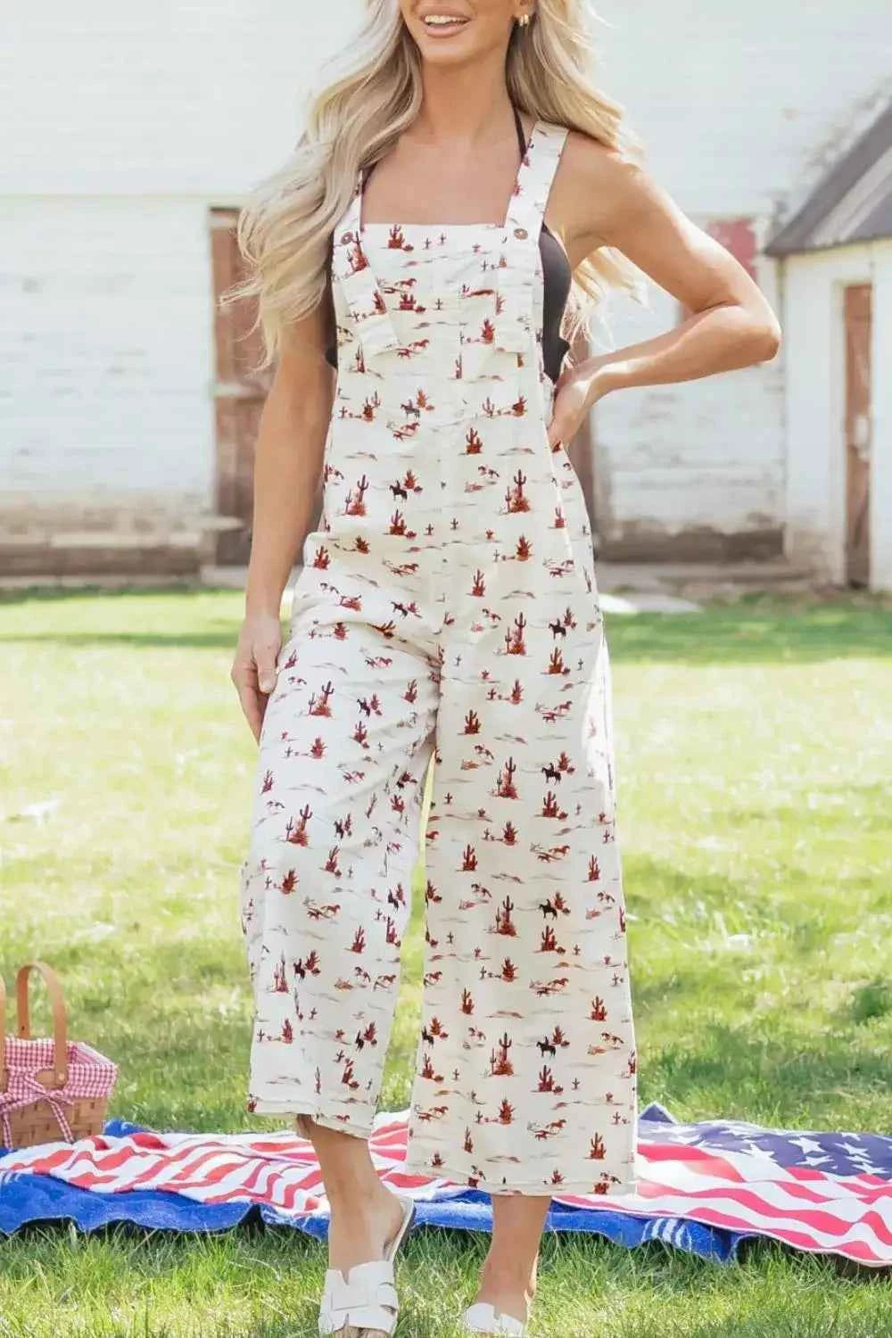 Western print jumpsuit — additional view 5