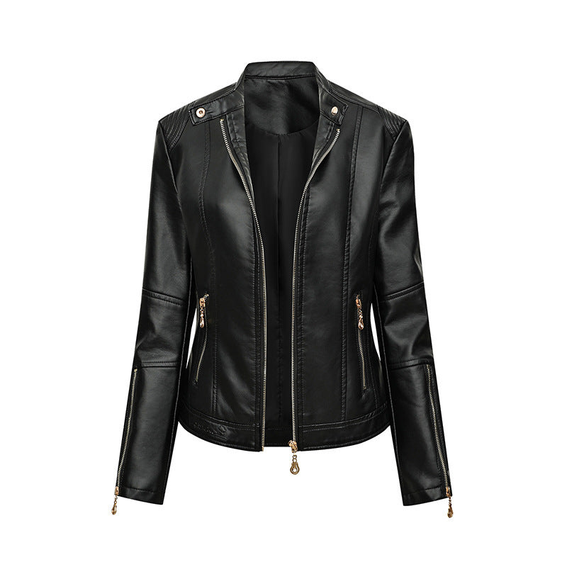 Women's Slim Fit Biker Jacket – 6 Colours additional product view