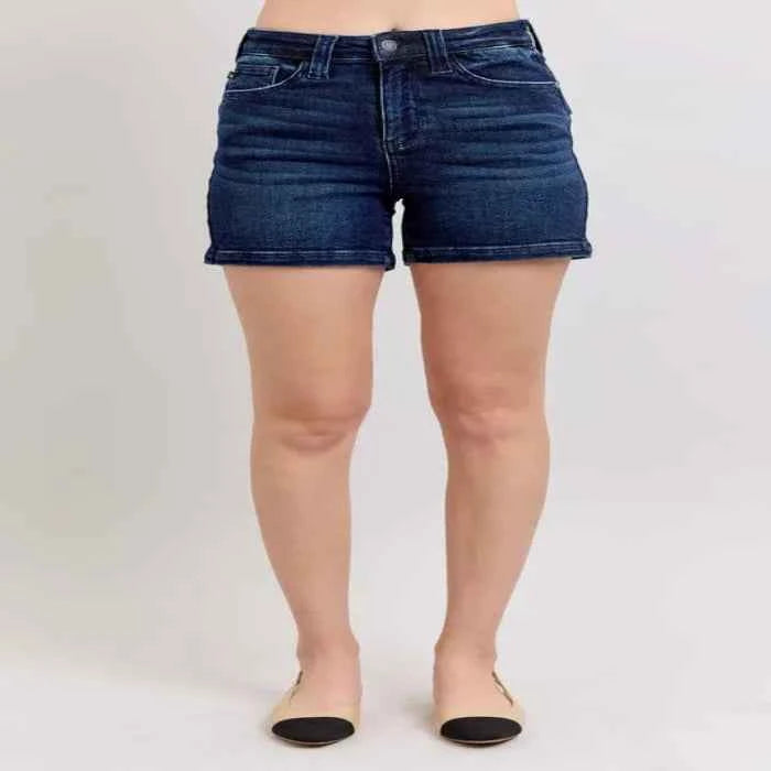 High-rise back flap pocket shorts — primary view