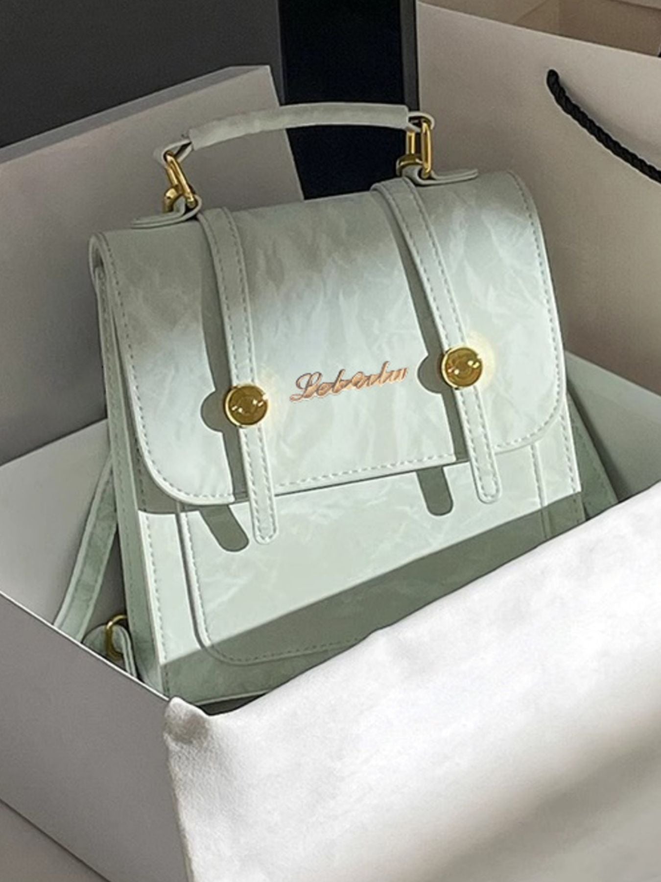 Mini Convertible PU Leather Backpack — product image 2