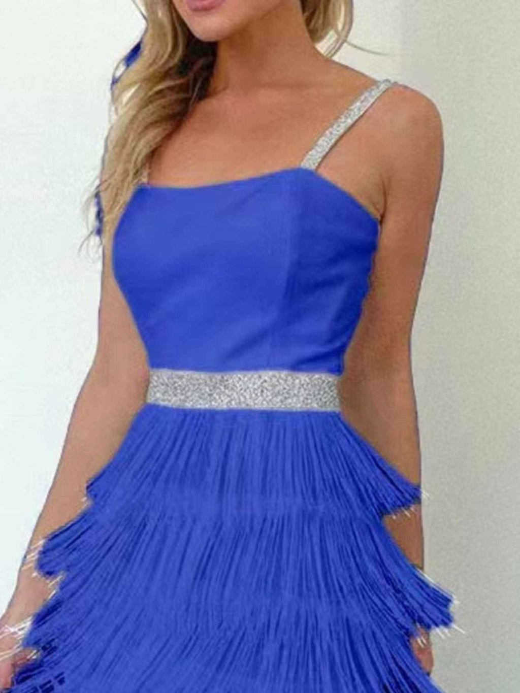 Fringe trim zipper cami mini dress — additional view 5
