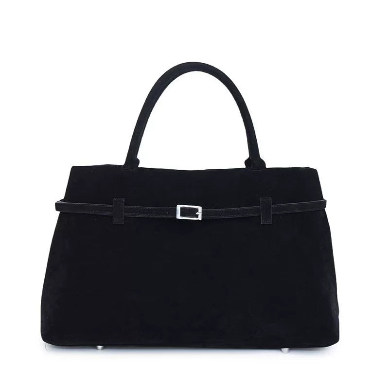Faux Suede Tote Bag for Women – Large Capacity Shoulder Handbag, product view 12