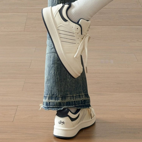 Women's platform sneakers top view