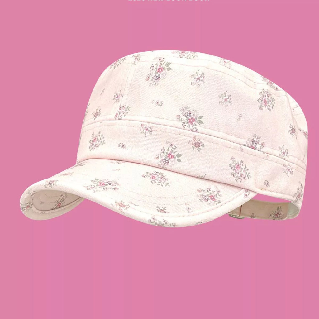 Floral print flat top hat — additional view 4