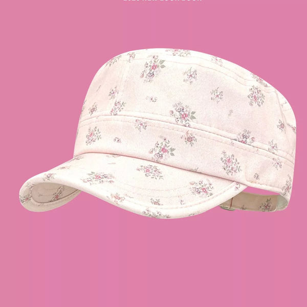 Floral print flat top hat — additional view 4
