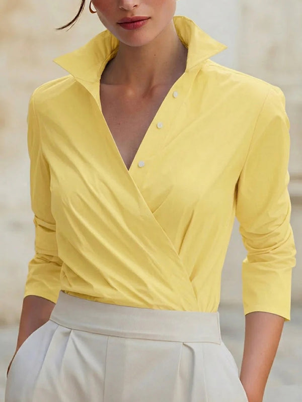Product detail photo of Pleated Three Quarter Sleeve Shirt, Women’s Shirt, everyday style