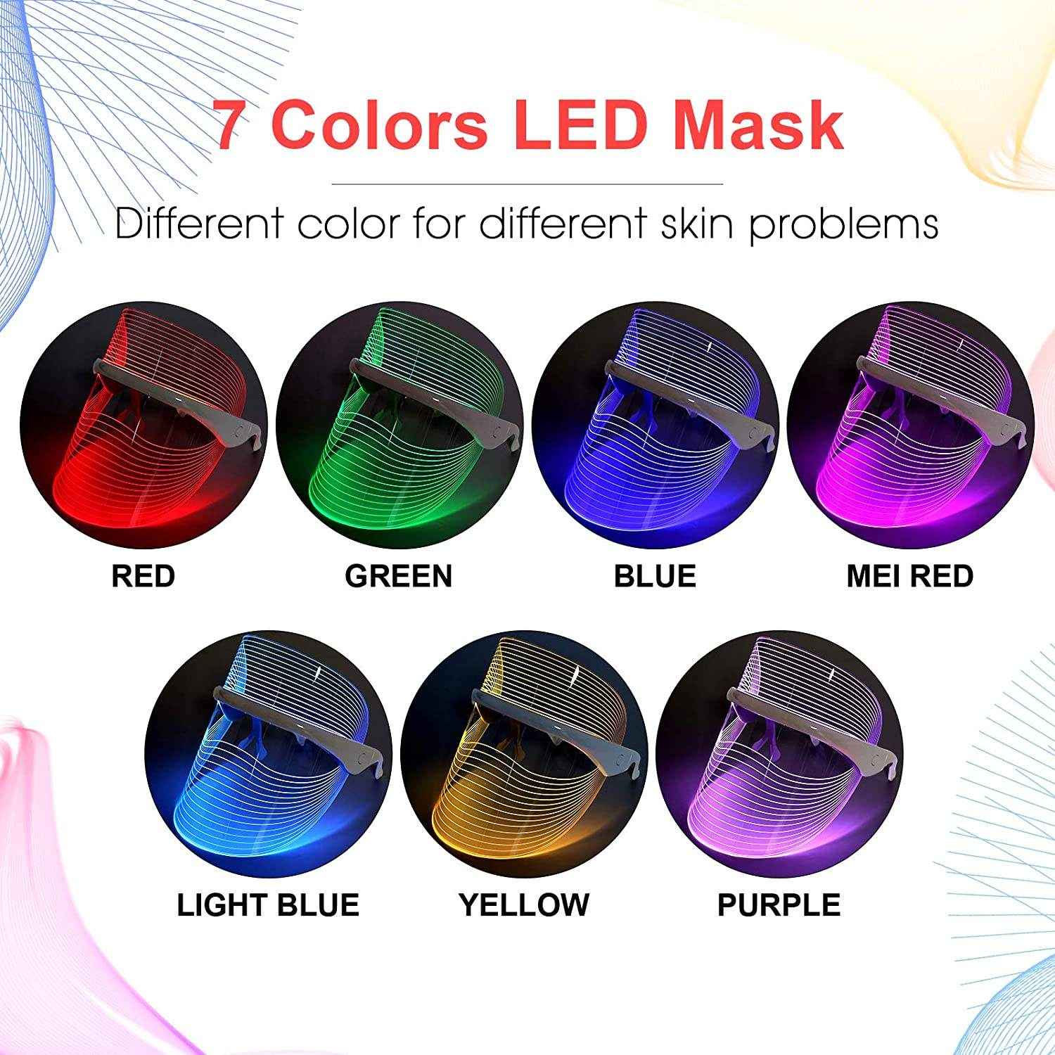 7-color LED light therapy face mask — additional view 4