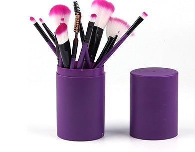 12-Piece Makeup Brush Set with Storage Holder - Face & Eye Brushes, product view 10