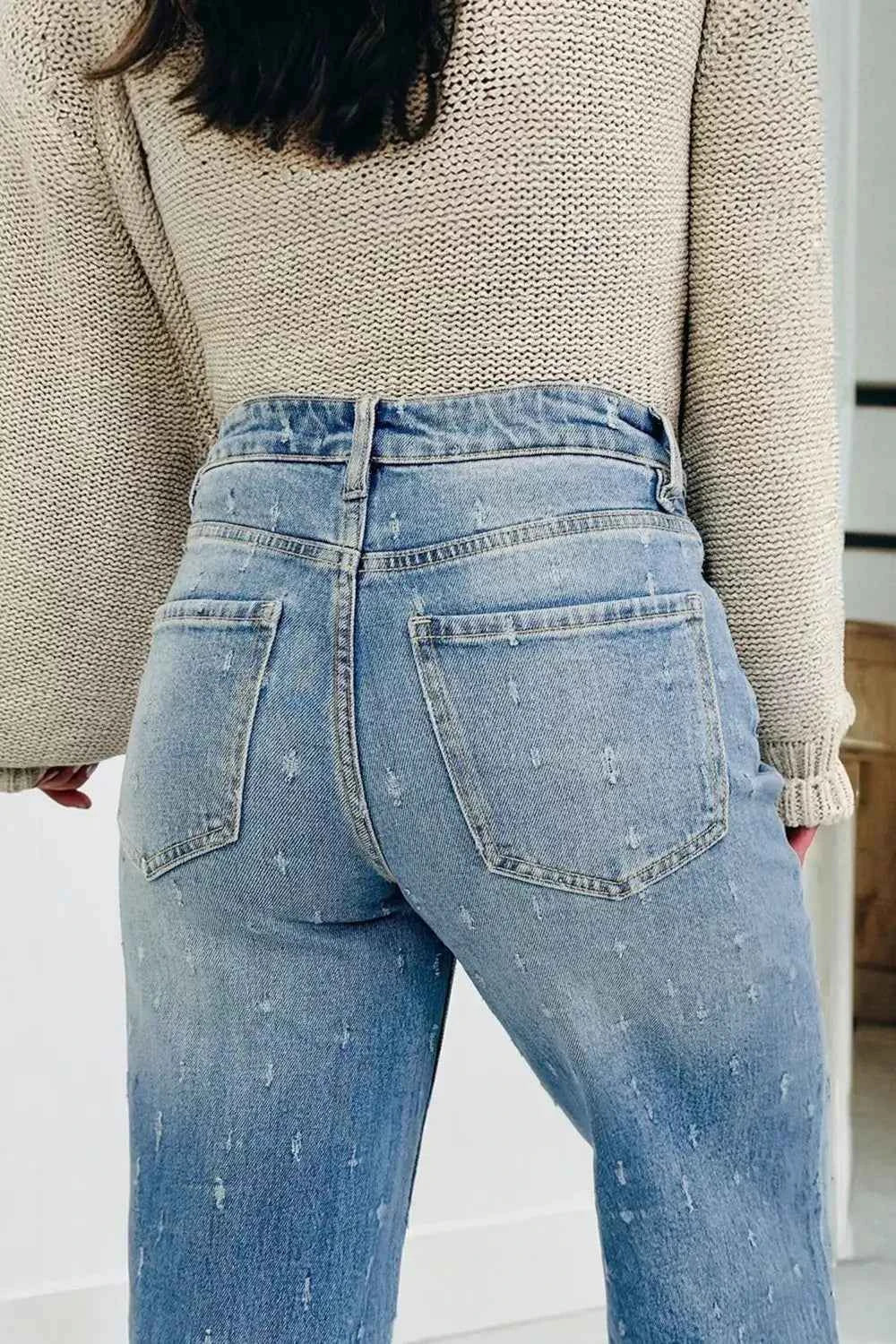 Distressed tummy control jeans — additional view 4