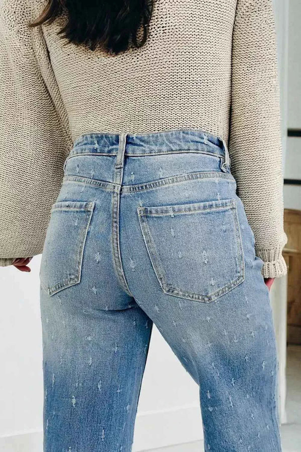 Distressed tummy control jeans — additional view 4
