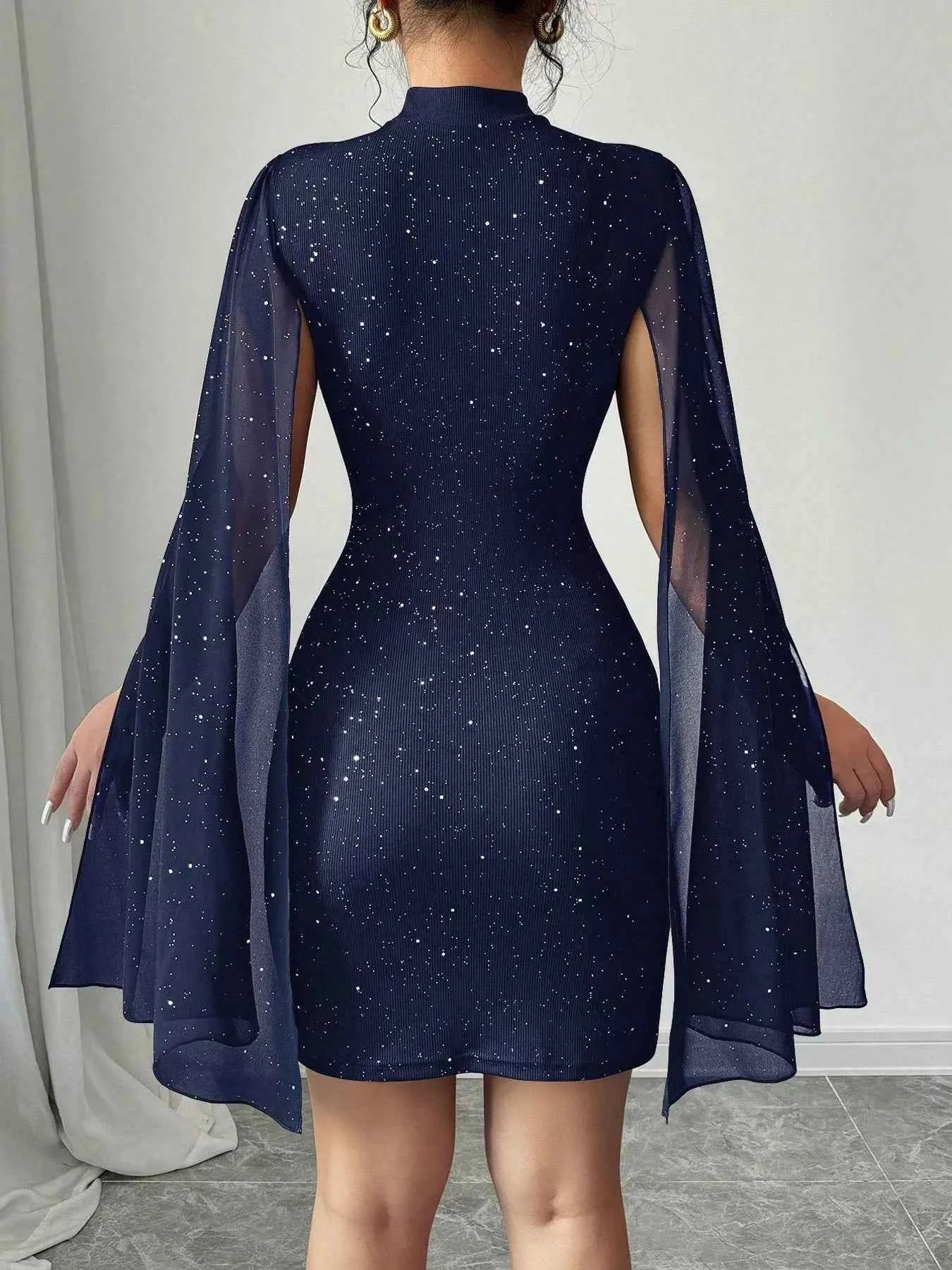 Glitter cutout bodycon dress — additional view 5