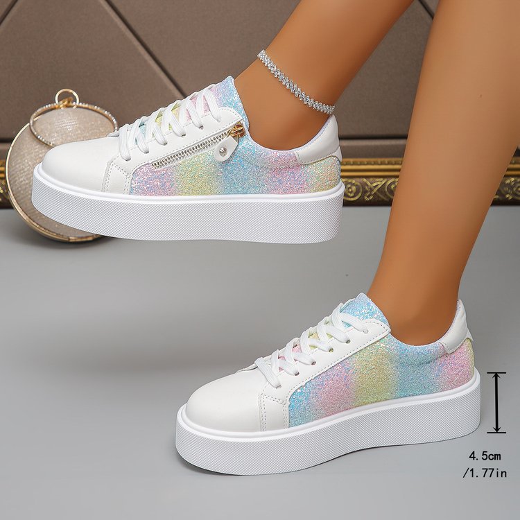 Women's sequin sneakers pair