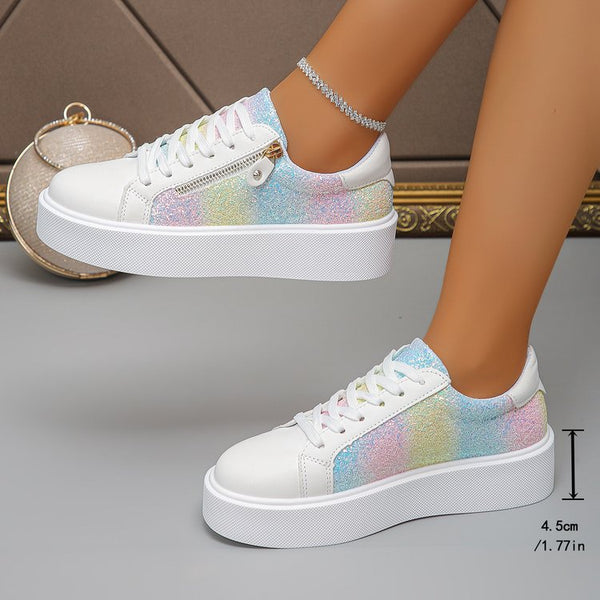 Women's sequin sneakers pair