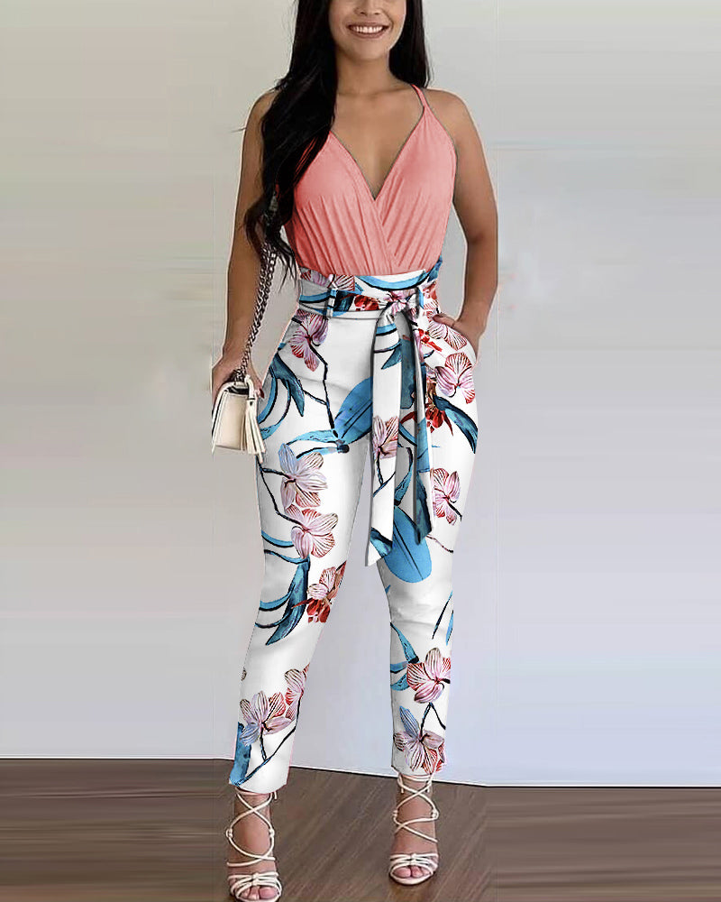 Women's Contrast Print Two-Piece Suit — product image 4
