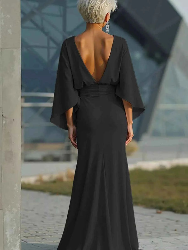 Batwing sleeve ruched maxi dress — additional view 10