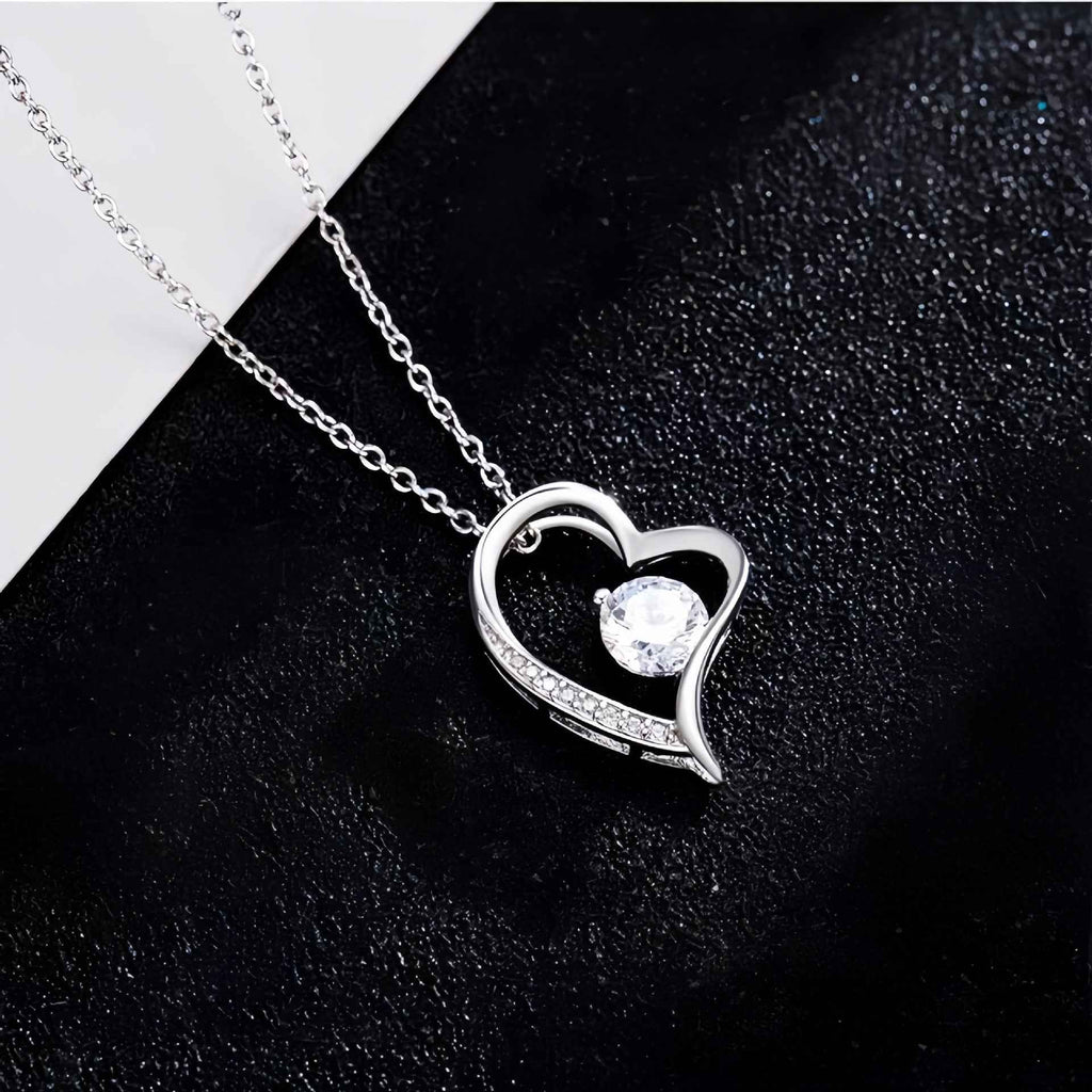 Heart shape zirconia necklace — additional view 11
