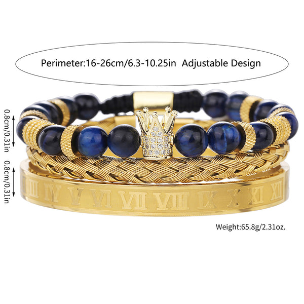 Micro pave zircon bead bracelet close up - view 4