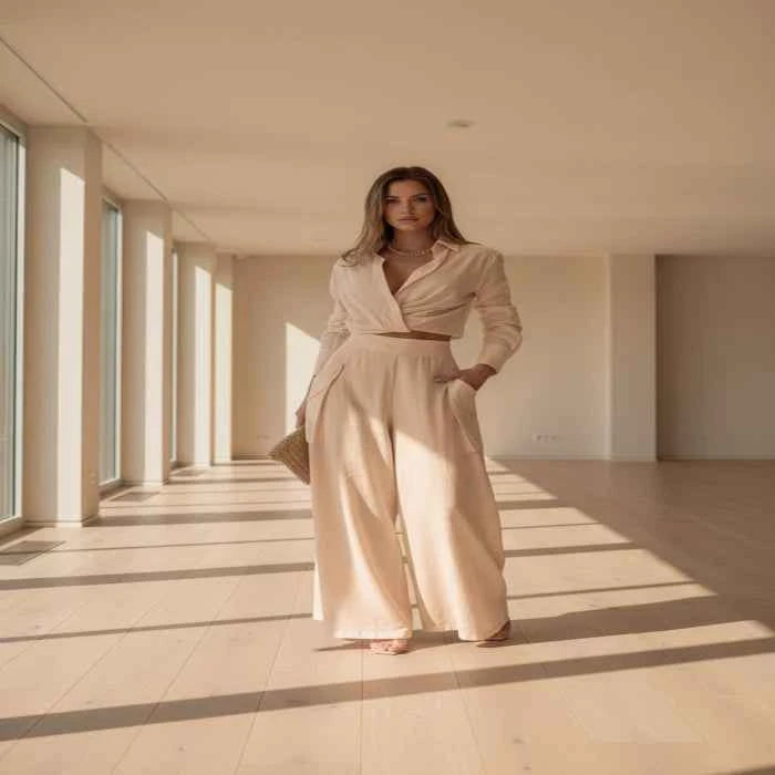 Two-piece pants and shirt set — additional view 4