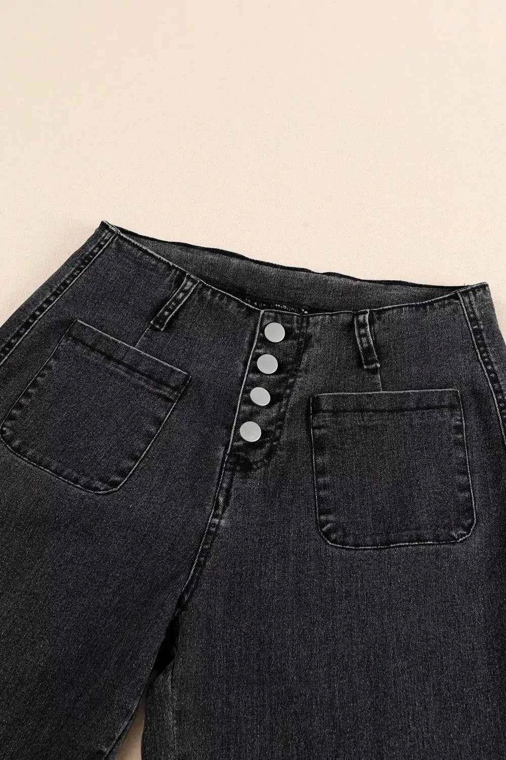 Wide-leg high-waisted jeans — additional view 10