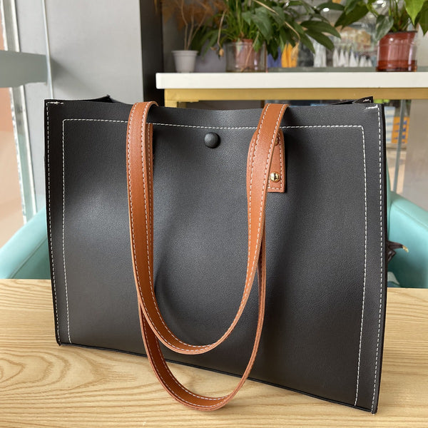 Embossed PU Tote Bag, shown in a clear product image