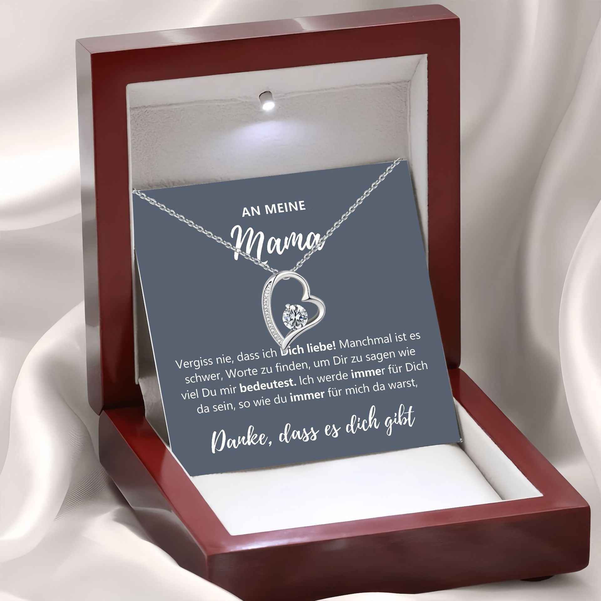 Heart shape zirconia necklace — primary view Main image