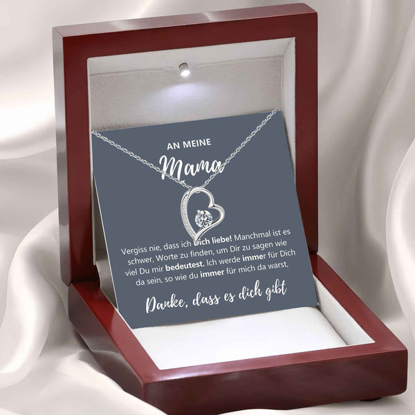 Heart shape zirconia necklace — primary view