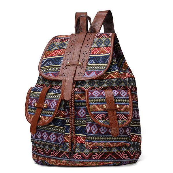 Product detail photo of Ethnic Print Backpack, everyday style