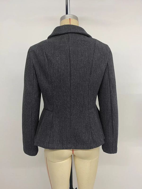 Double-breasted peplum blazer — additional view 9