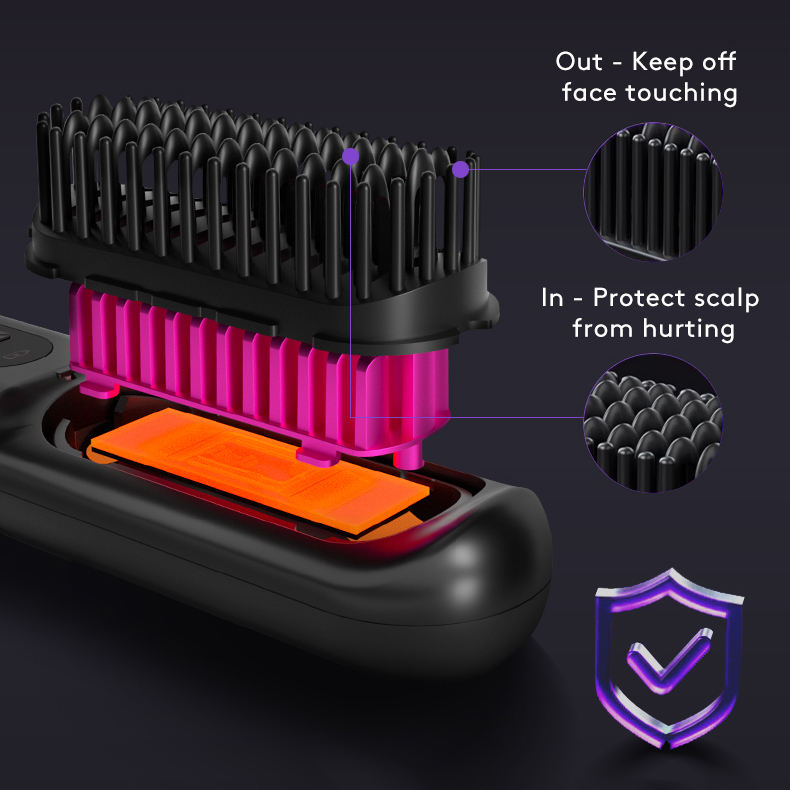 2-in-1 Wireless Hair Straightener Comb - Cordless & Rechargeable, product view 11