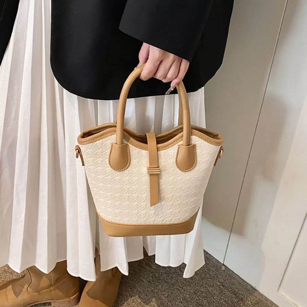 Product detail photo of Houndstooth Bucket Bag, Handbag, everyday style