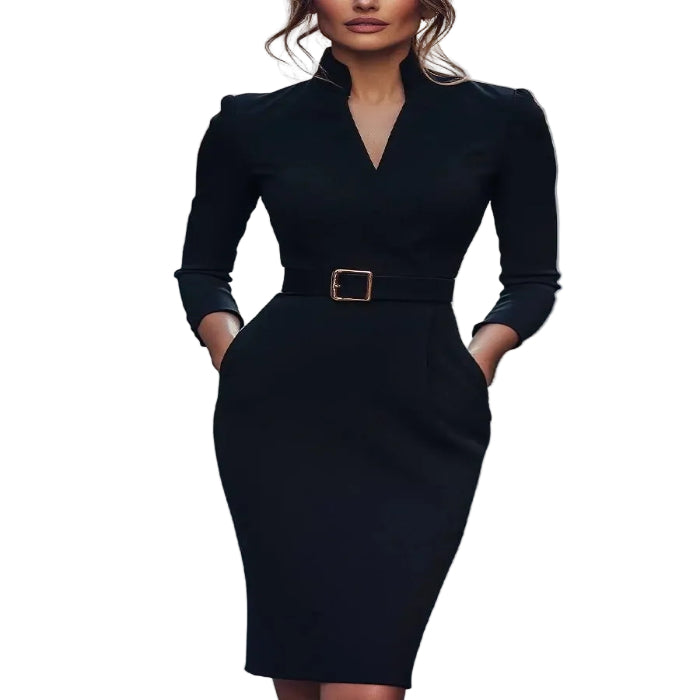 French-Style Tweed Waist Dress product image