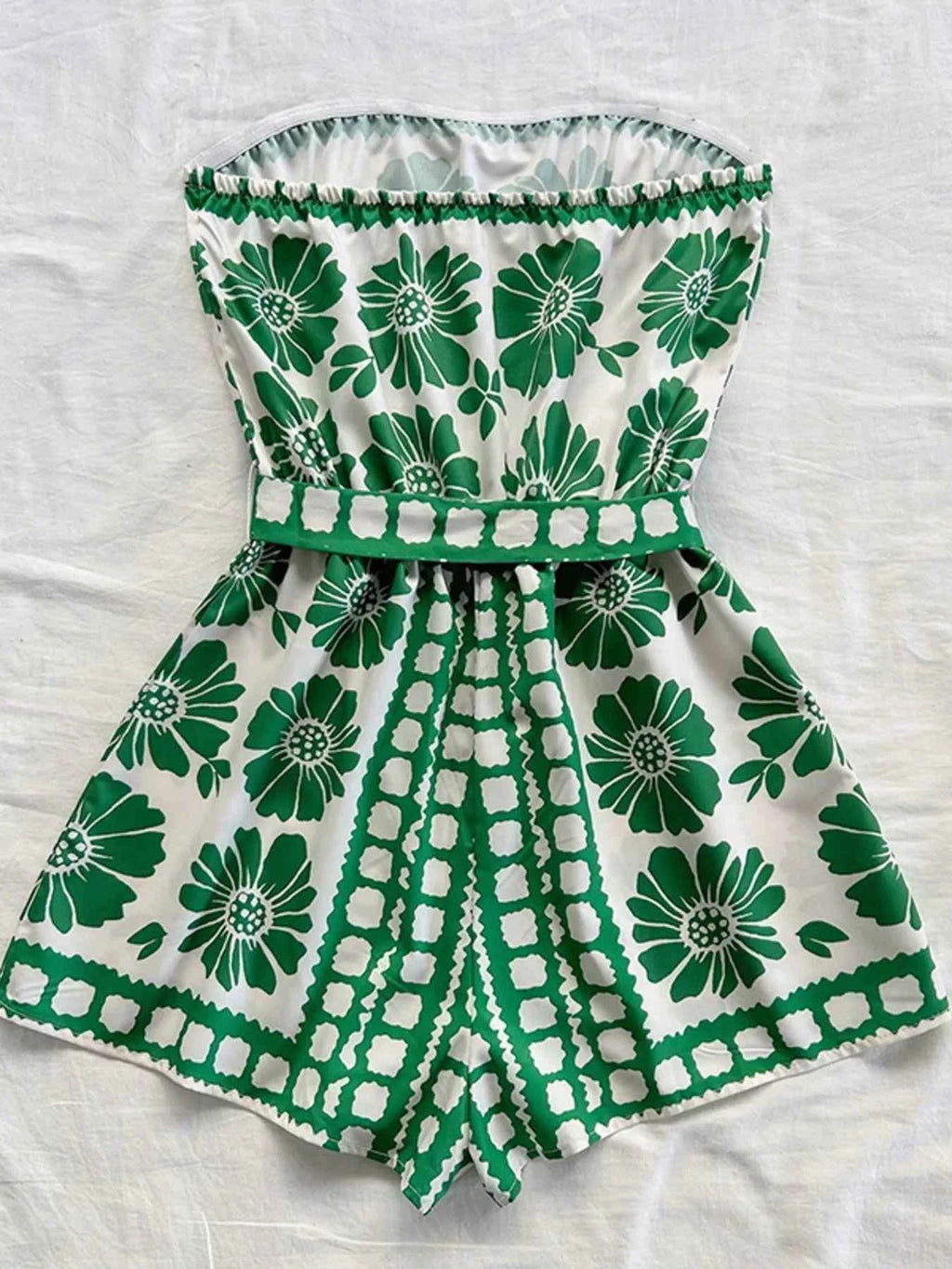Strapless tie waist romper — additional view 8
