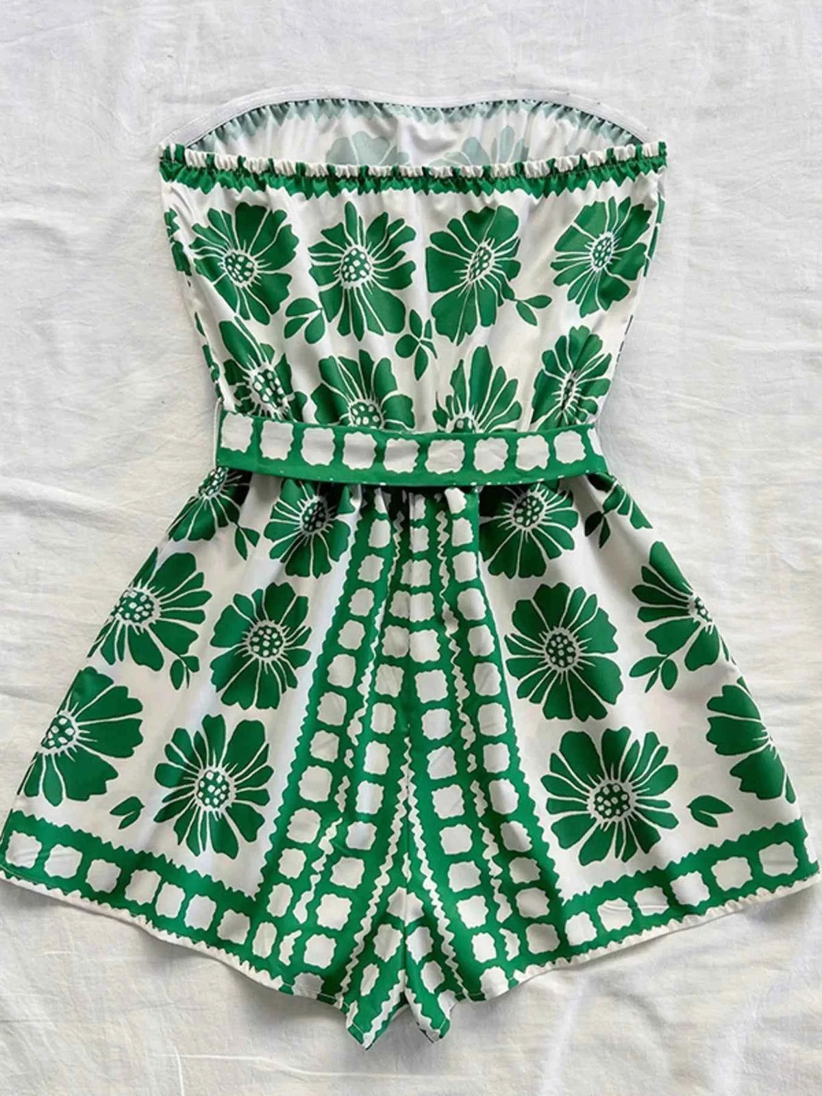 Strapless Tie Waist Romper, product view 8