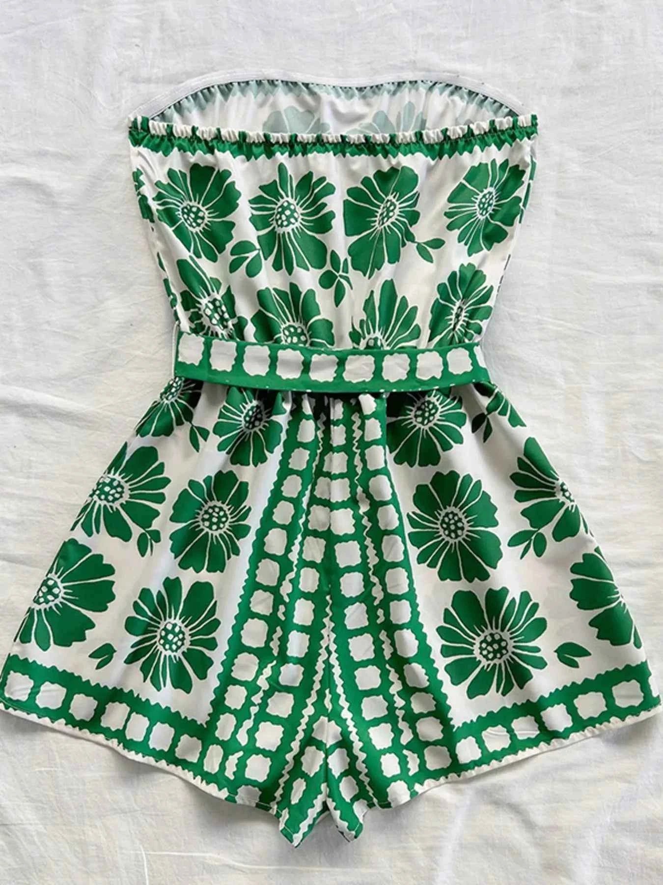 Strapless tie waist romper — additional view 8